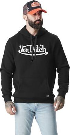Sweat Von Dutch Homme Col Montant Imprimé Devant Dos | Molleton 60% Coton 40% Polyester | Style Streetwear Casual