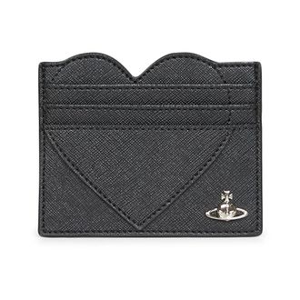 Vivienne Westwood Heart Card Holder - Dames - Accessoires - Zwart - Maat: ONE Size Katoen