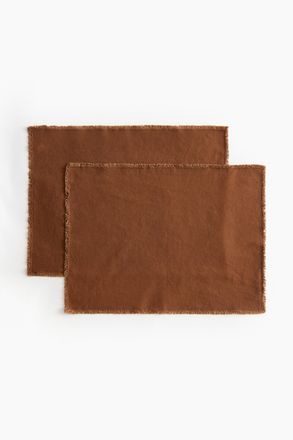 H&M 2er-Pack Tischsets aus Leinenmix - Beige