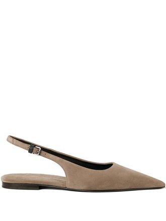 Brunello Cucinelli Brunello Cucinelli Leather Slingback Ballets