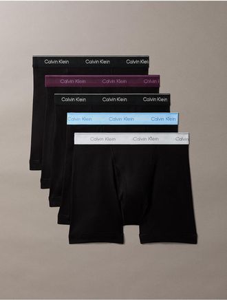 Calvin Klein Mens Cotton Classics 5-Pack Boxer Brief - Multi - XL