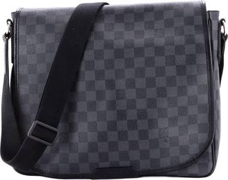 Louis Vuitton Black Damier Graphite Daniel Messenger Bag Mm (Authentic Pre- Loved)