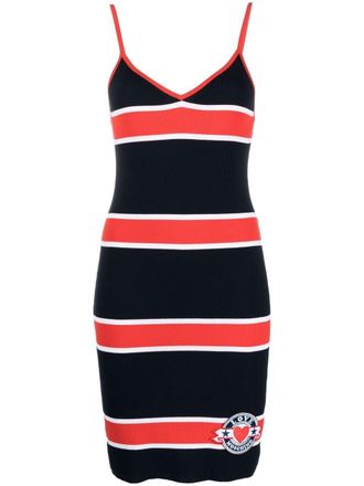 Love Moschino Gestreepte midi-jurk - Blauw