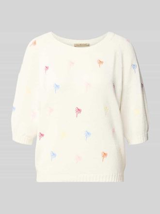 Smith & Soul Pullover mit Raglan&auml;rmeln und Motiv-Stitching in Offwhite, Gr&ouml;&szlig;e XXL