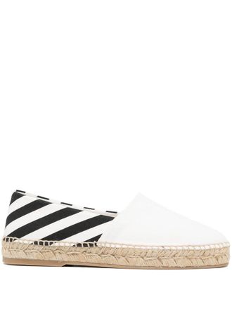 Off-white Espadrilles con righe diagonali - Bianco