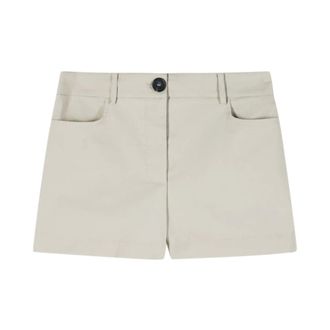 Patrizia Pepe Light Cotton Shorts - female - Patrizia Pepe - Casual Shorts - Beige - S - Shorts