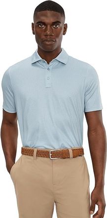 Johnston & Murphy Xc+ Ace Performance Polo Mens Clothing Sage/ White Gingham : 3XL, Polyester/Spandex