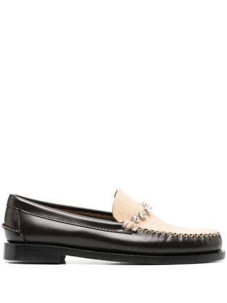 Forte_Forte x Sebago loafers verfraaid met kristallen - Bruin