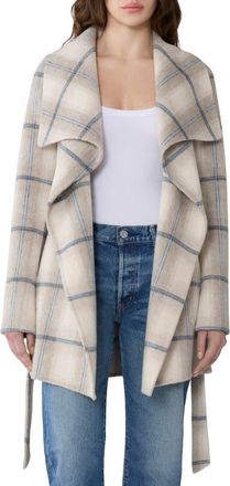Soia & Kyo Bridgette Plaid Wrap Coat in Poolside Plaid at Nordstrom, Size X-Small