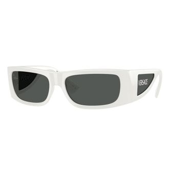 Versace Rectangle Full Rim Sunglasses - White