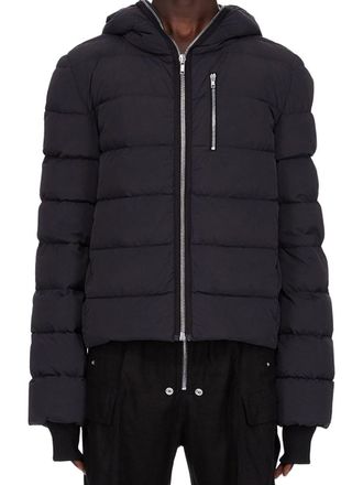 Rick Owens Black Gimp Quilted Down Jacket