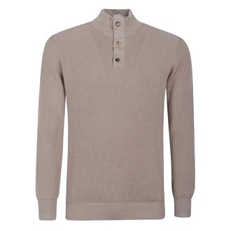 Ballantyne Turtlenecks, male, Gray, Size: 2XL Half Button Pullover