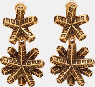 Oscar De La Renta Oscar De La Renta Geometric Gold Tone Dangle Earrings