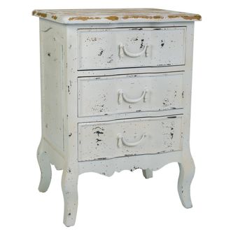 Wanderlust Deco Wanderlust Deco - Mesita De Madera Lac Blanco Envejecido 50x40x70