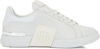 Philipp Plein White Leather Sneakers