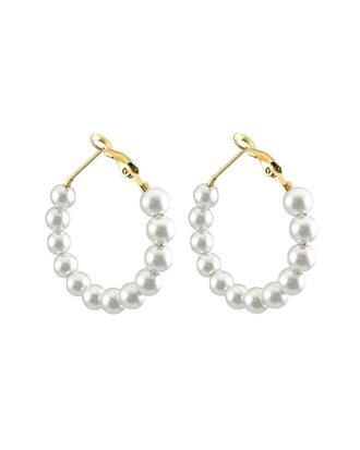Liv Oliver 18K Plated 46148Mm Pearl Earrings