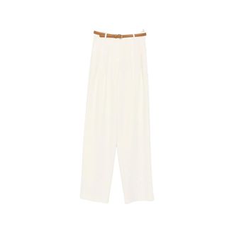 Max Mara Dames, Broeken, Beige, Maat: M