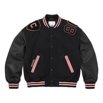 SUPREME FW26 Captains Varsity Jacket Black SUP-FW26-008-BLK