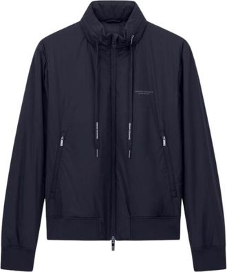 A|X Armani Exchange Coats - Heren - Zomerjassen - Blauw - M - Polyester - Jassen