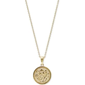 Anzie Love Letter Royal Necklace in Yellow Gold at Nordstrom, Size 17