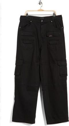 Rta Roman Wide Leg Cargo Jeans in Black at Nordstrom Rack, Size 40