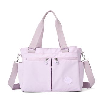 Generic Women Nylon Waterproof Tote Bags with Adjustable Strap, Large Capacity Underarm Bag, Crossbody Bags for College School Work Travel Shopping-Purple