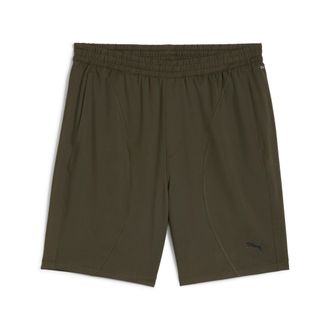 Puma Trainingsshorts PUMA M CLOUDSPUN 7 KNIT SHORT, Damen, Gr. XXL, N-Gr, gr&uuml;n (schwarz olive), Jersey, Obermaterial: 85% Polyester, 15% Elasthan, regular 