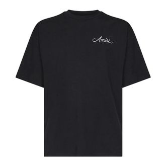 Amiri T-Shirts, male, Black, Size: XS MA Quad Checkerboard Oversized Tee