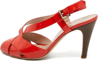 Ferragamo Stringate a punta aperta 115mm - Rosso
