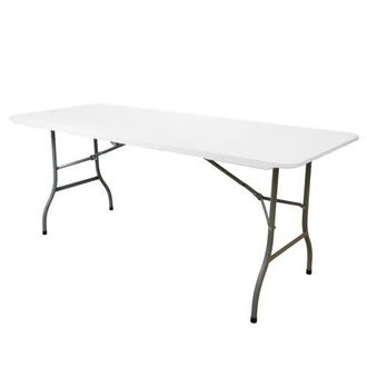 Elama 6 Foot Plastic Folding Table in White at Nordstrom