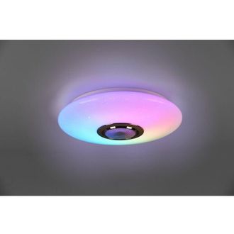 Reality Trio Lighting Led Ceiling Light Music Speaker White With Bluetooth Rgb Speaker And Multifunction Remote Control R69031101