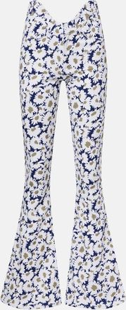 Jean Paul Gaultier Floral flared jeans