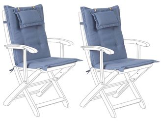 Beliani Set Di Cuscini Imbottiti Per Sedie Da Esterno Maui