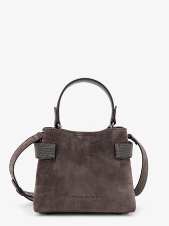 Brunello Cucinelli Borsa a tracolla in suede con dettaglio Monile - BRUNELLO CUCINELLI - gender_Woman