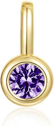 Lafonn Bezel Birthstone Charm Pendant in February - Purple at Nordstrom