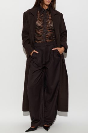Gestuz Gzvenja Long Coat With Single Vent, Womens, Brown