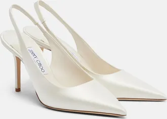 Jimmy Choo London Love satin slingback pumps