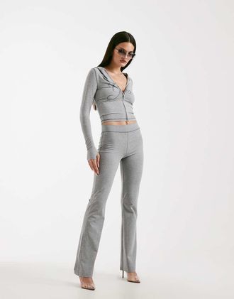 I.AM.GIA Blare - Pantaloni sportivi grigi con logo stampato sul retro e cuciture a contrasto in coordinato-Grigio