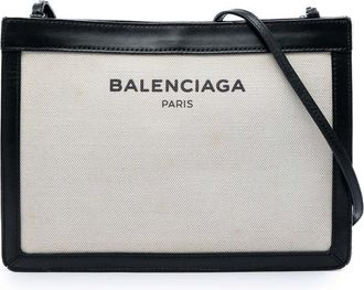 Balenciaga Pre-owned Balenciaga Canvas Navy Pochette Crossbody Unisex ELWH8JXHXYHOIRNQ