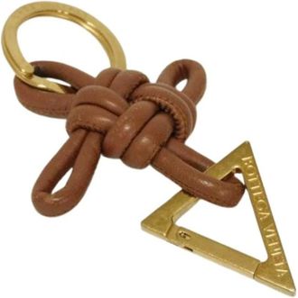 Bottega Veneta Pre-owned Accessories, unisex, Brown, Size: ONE SIZE Pre-owned Leather Key-holder