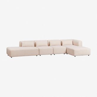 Sklum Sklum - Sof&aacute; Modular Chaise Longue Esquinero Derecho De 4 Piezas Con Div&aacute;n Fogler