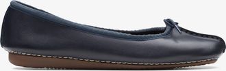 Clarks Freckles IJs Marineblauwe Leren Schoenen