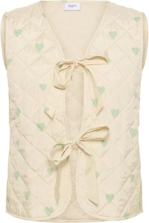 Saint Tropez Evitta SZ Quilt Vest - Dames - Bodywarmers - Beige - M - Jassen