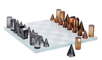BIZZOTTO Silver chess decoration, amber 37X37