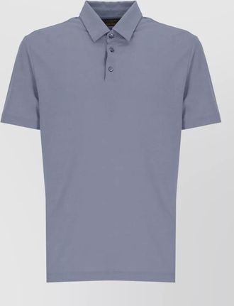 Zanone polo shirt short sleeves ribbed collar straight fit