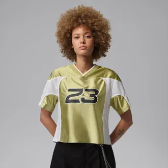 Nike Jordan Womens Jordan Flight Jersey in Green | IF1157-330