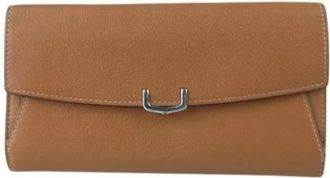 Cartier Pre-owned C de Cartier Long wallet (bi-fold) - Dames - Vintage Accessoires - Bruin - ONE Size - Leer - Vintage