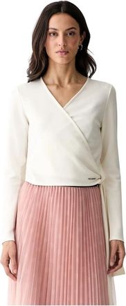 Karl Lagerfeld Wrap Longsleeve - Dames - Longsleeves - Beige - XS - Tops