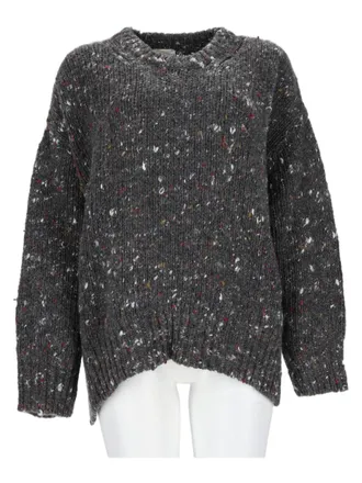 Alysi Chunky Knit Sweater With Multicolored Speckles