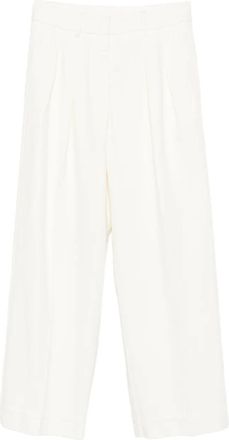 Forte_Forte Pantaloni con pieghe - Bianco